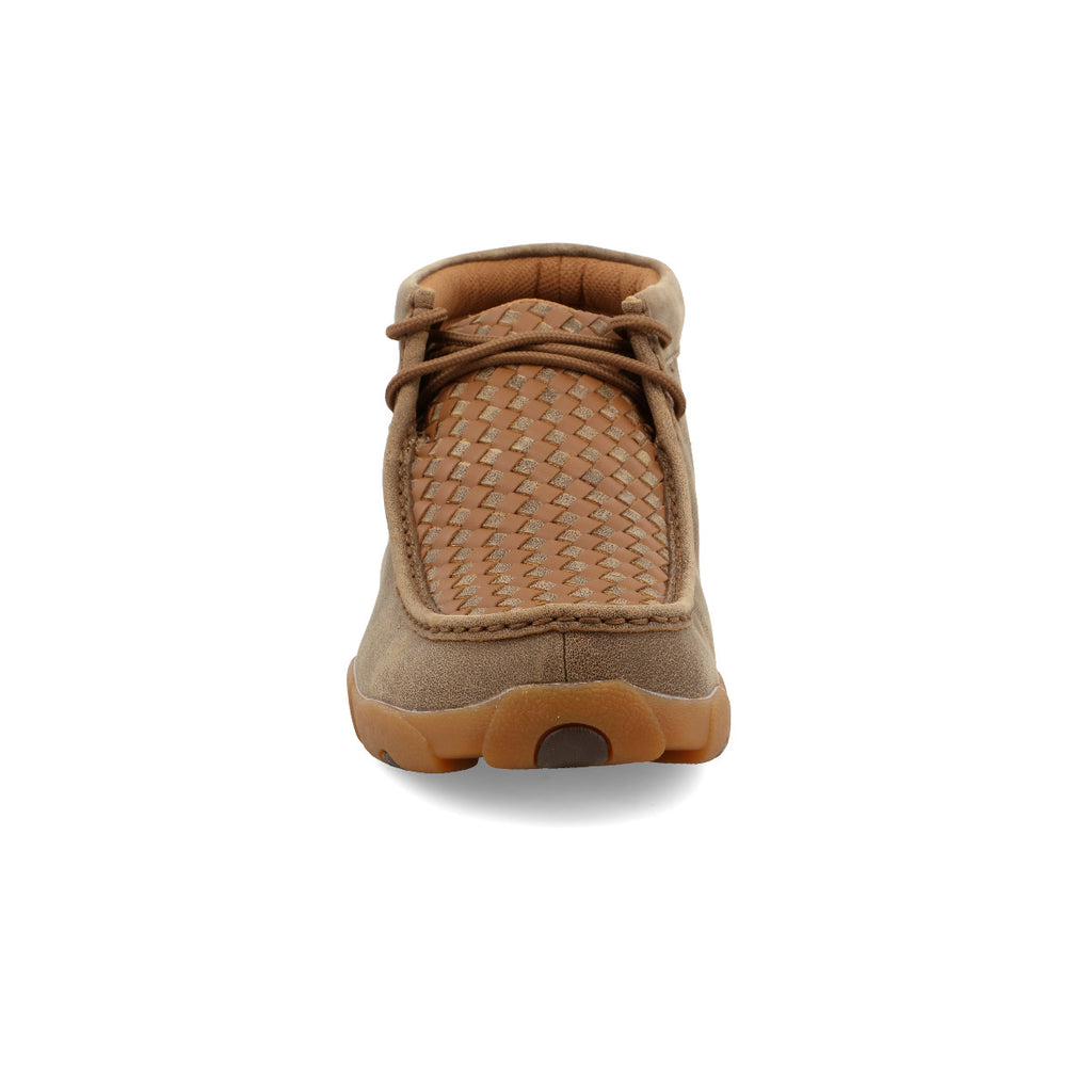 Twisted X MDM0033 Men's Basket Weave Chukka Driving Moc - Bomber & Tan, Full-Grain Leather, Moc Toe