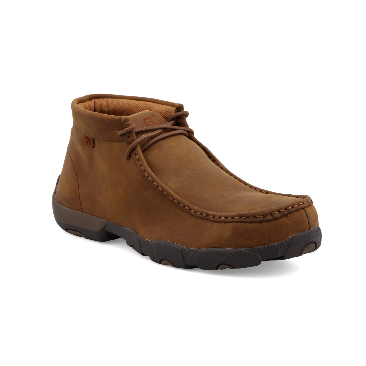 Twisted X MDMST01 Men's Steel Toe Work Chukka Driving Moc  Distressed Saddle, Oil & Slip Resistant