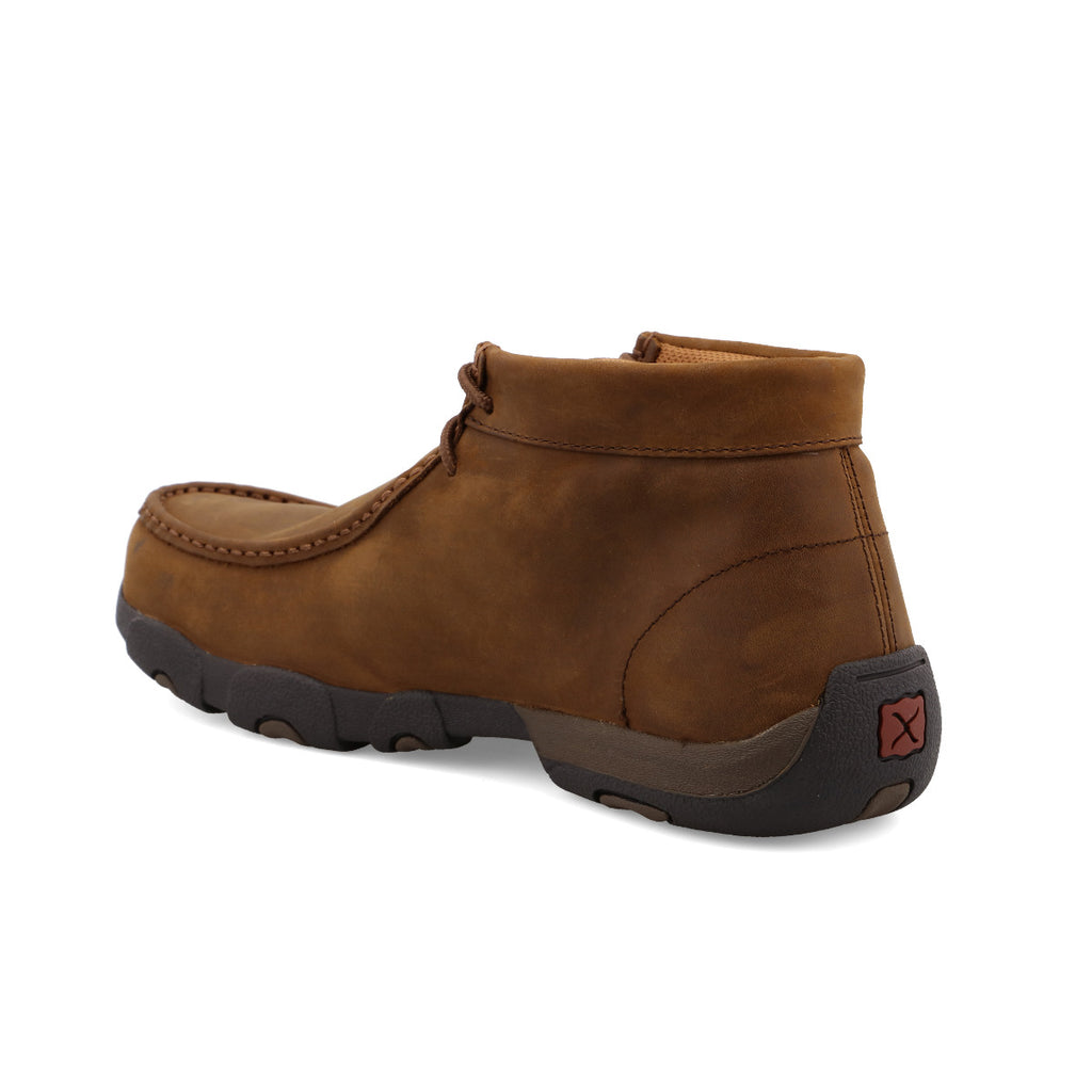 Twisted X MDMST01 Men's Steel Toe Work Chukka Driving Moc  Distressed Saddle, Oil & Slip Resistant