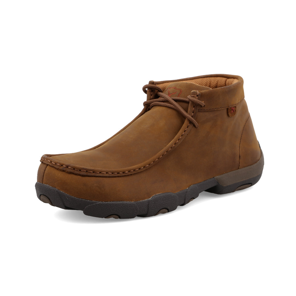 Twisted X MDMST01 Men's Steel Toe Work Chukka Driving Moc  Distressed Saddle, Oil & Slip Resistant
