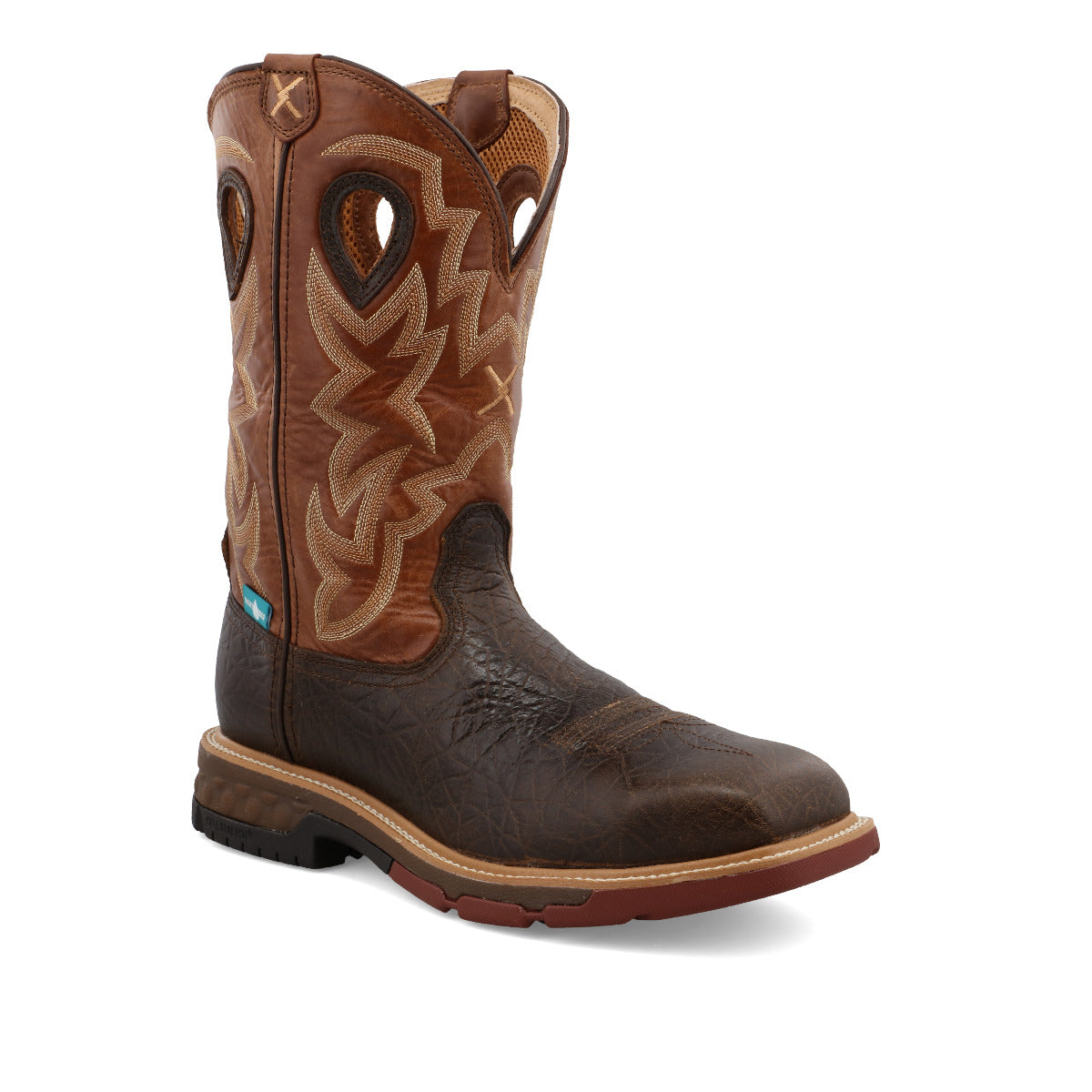 Twisted X MXBAW02 Men's Waterproof Western Work Boots - Alloy Toe, Tan Full-Grain Leather