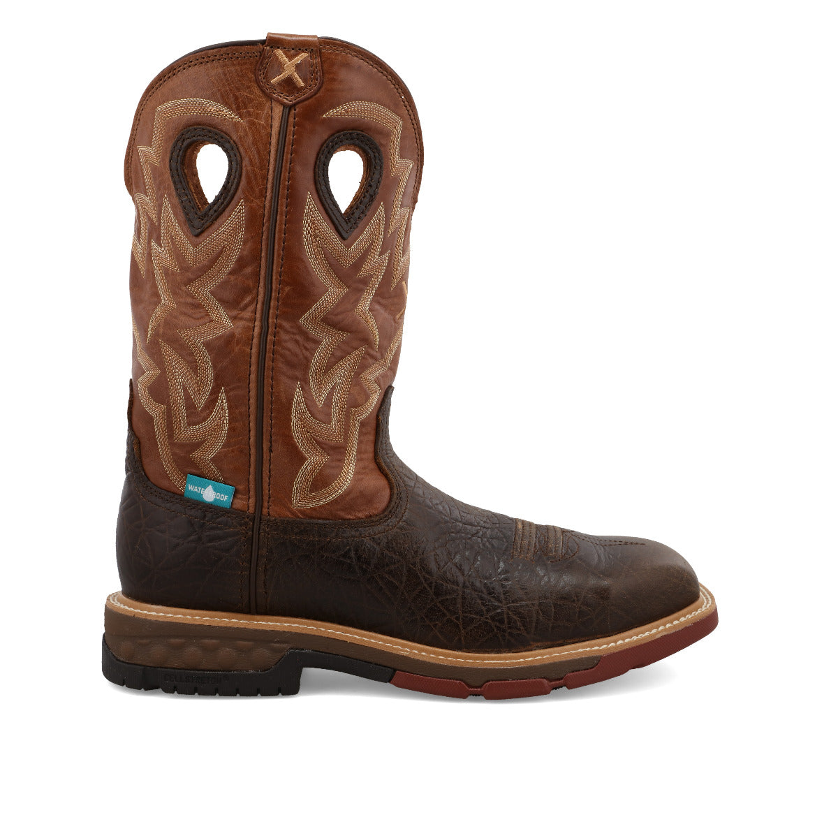Twisted X MXBAW02 Men's Waterproof Western Work Boots - Alloy Toe, Tan Full-Grain Leather