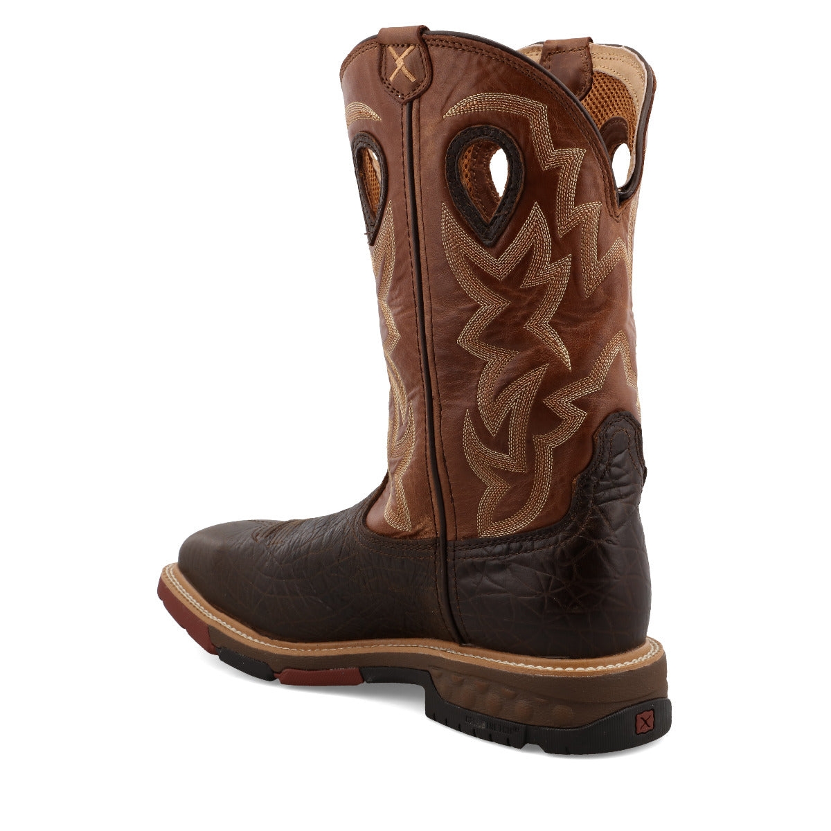 Twisted X MXBAW02 Men's Waterproof Western Work Boots - Alloy Toe, Tan Full-Grain Leather