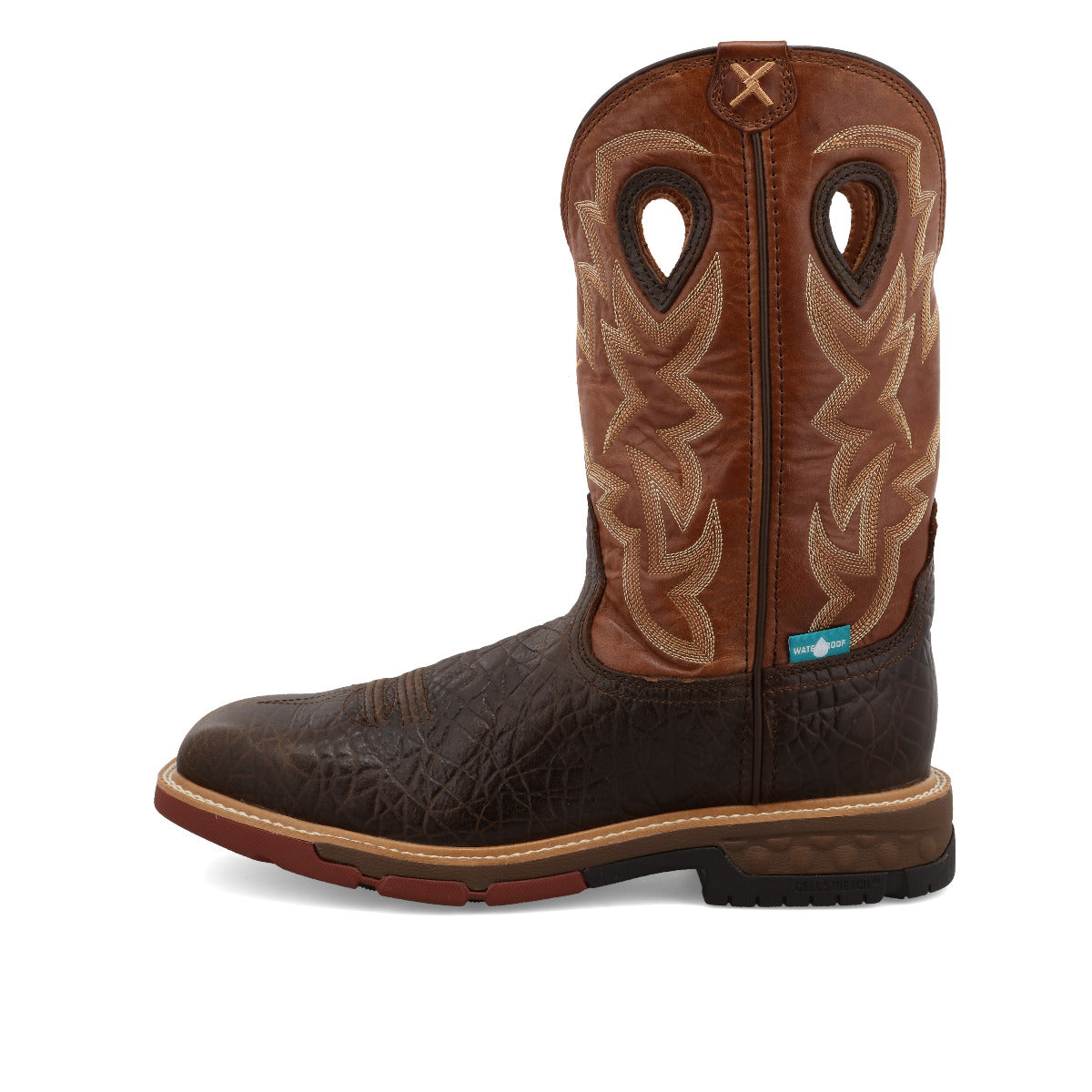Twisted X MXBAW02 Men's Waterproof Western Work Boots - Alloy Toe, Tan Full-Grain Leather