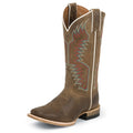 Justin 340JR Kids' Bent Rail Sierra Tan Cowboy Boots  Wide Square Toe, Leather Outsole