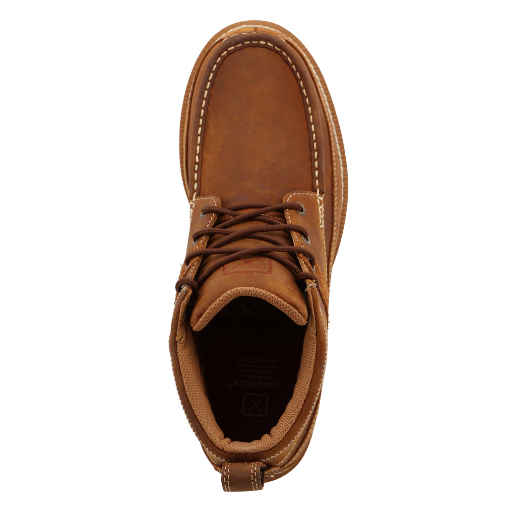 Twisted X MCA0007 Men's Oiled Saddle 4-Inch Wedge Sole Casual Boots  Full-Grain Leather