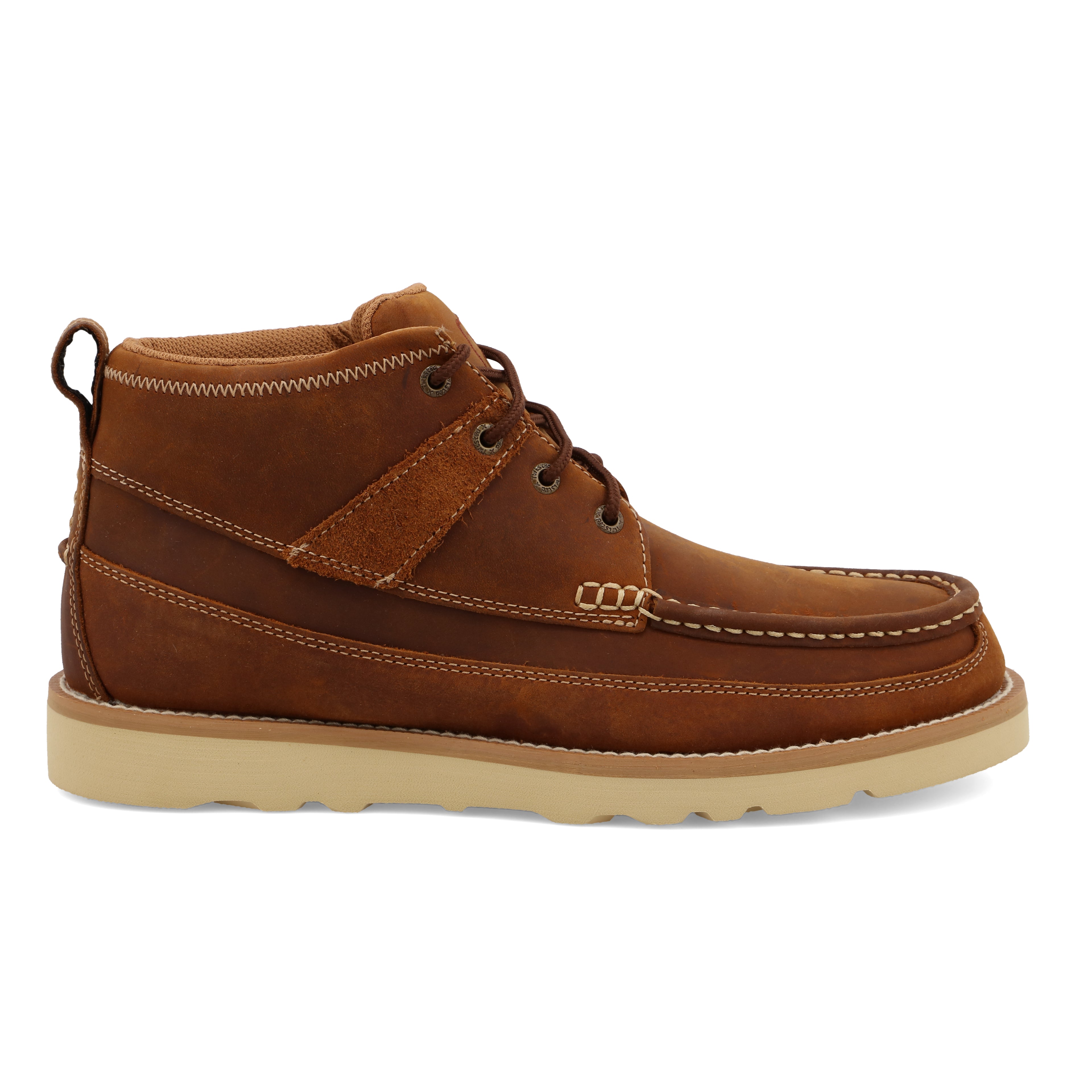 Twisted X MCA0007 Men's Oiled Saddle 4-Inch Wedge Sole Casual Boots  Full-Grain Leather