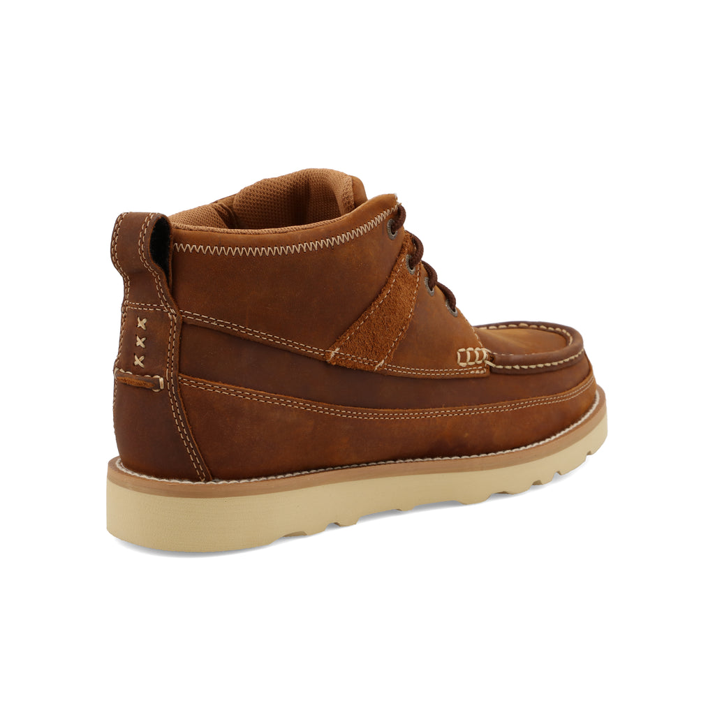 Twisted X MCA0007 Men's Oiled Saddle 4-Inch Wedge Sole Casual Boots  Full-Grain Leather
