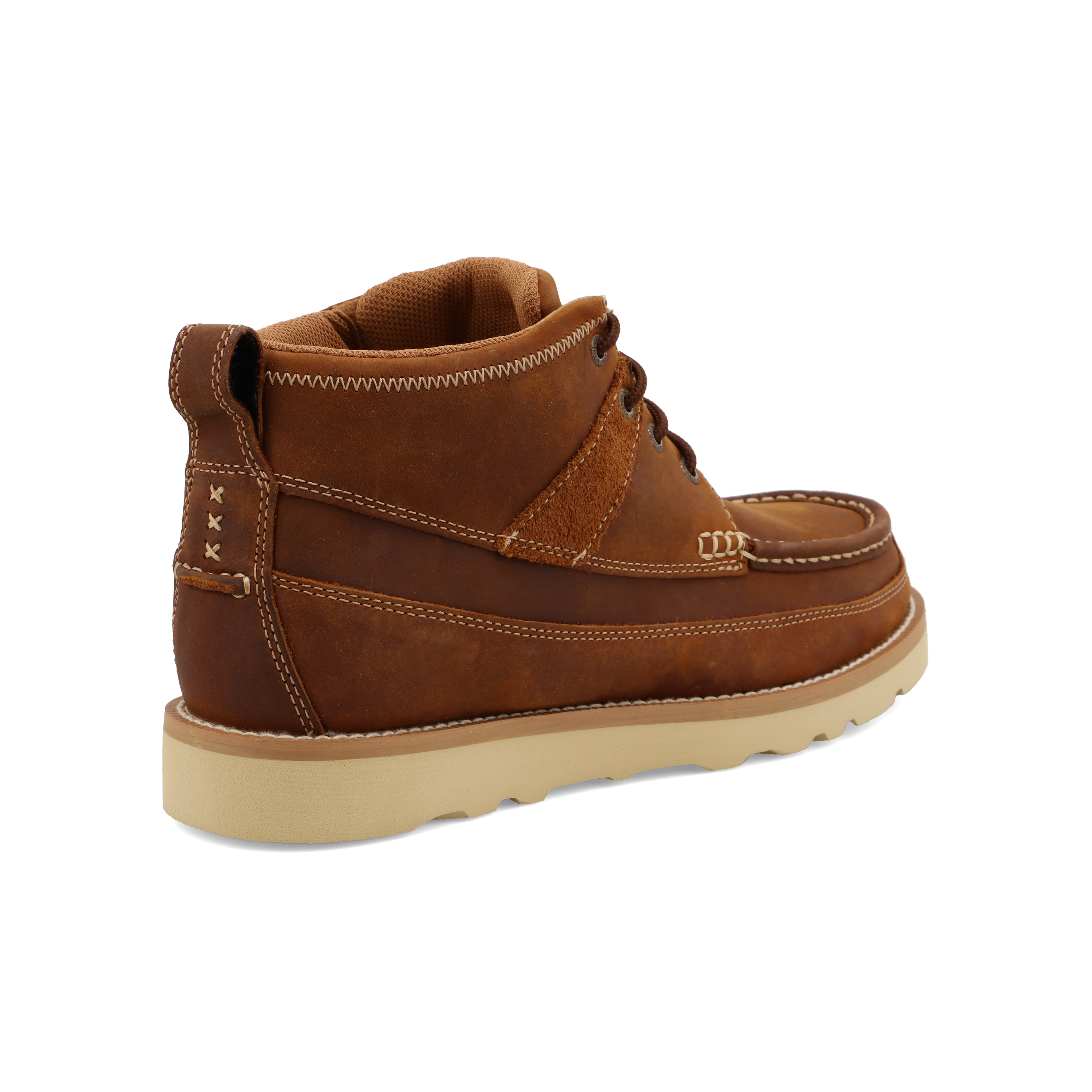 Twisted X MCA0007 Men's Oiled Saddle 4-Inch Wedge Sole Casual Boots  Full-Grain Leather