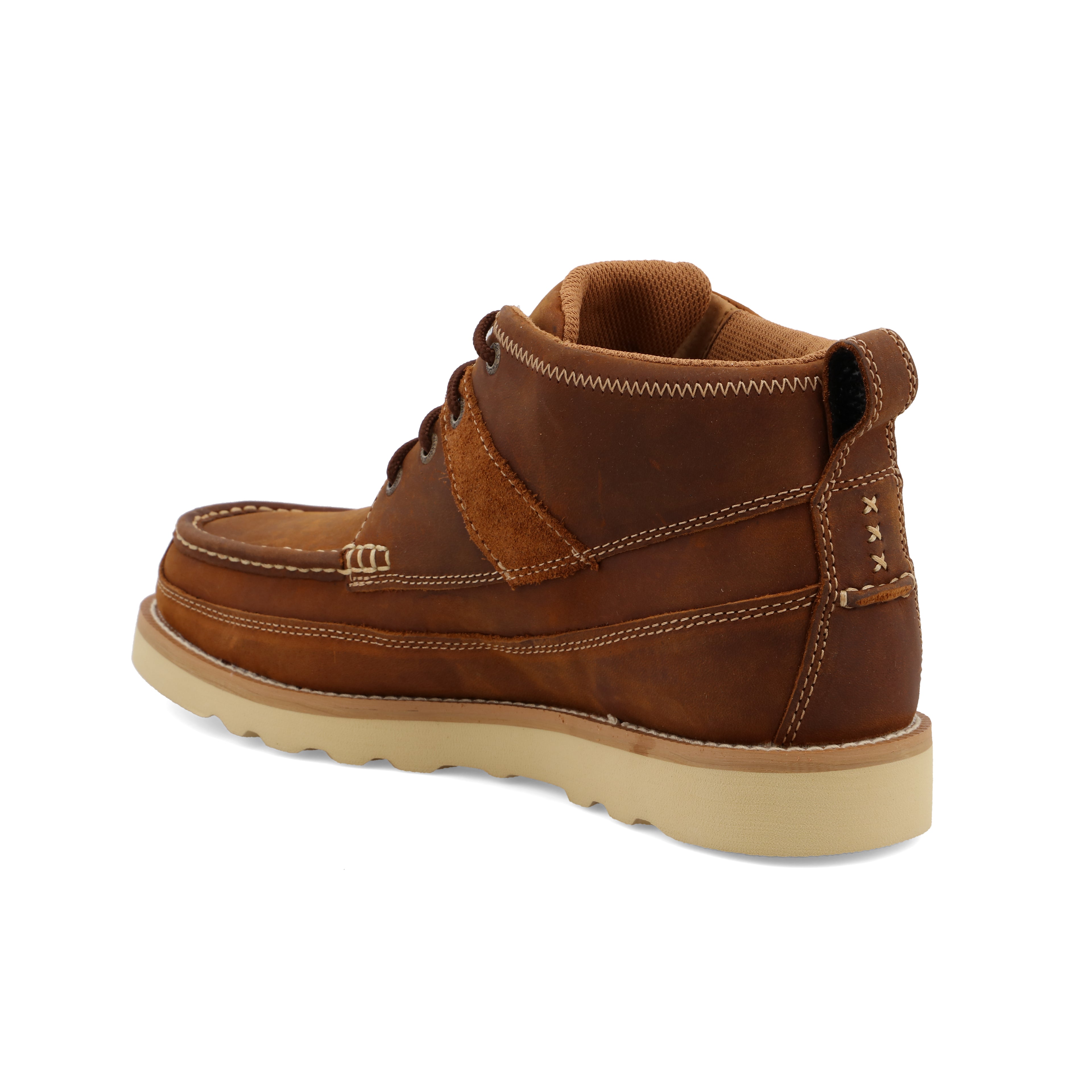 Twisted X MCA0007 Men's Oiled Saddle 4-Inch Wedge Sole Casual Boots  Full-Grain Leather