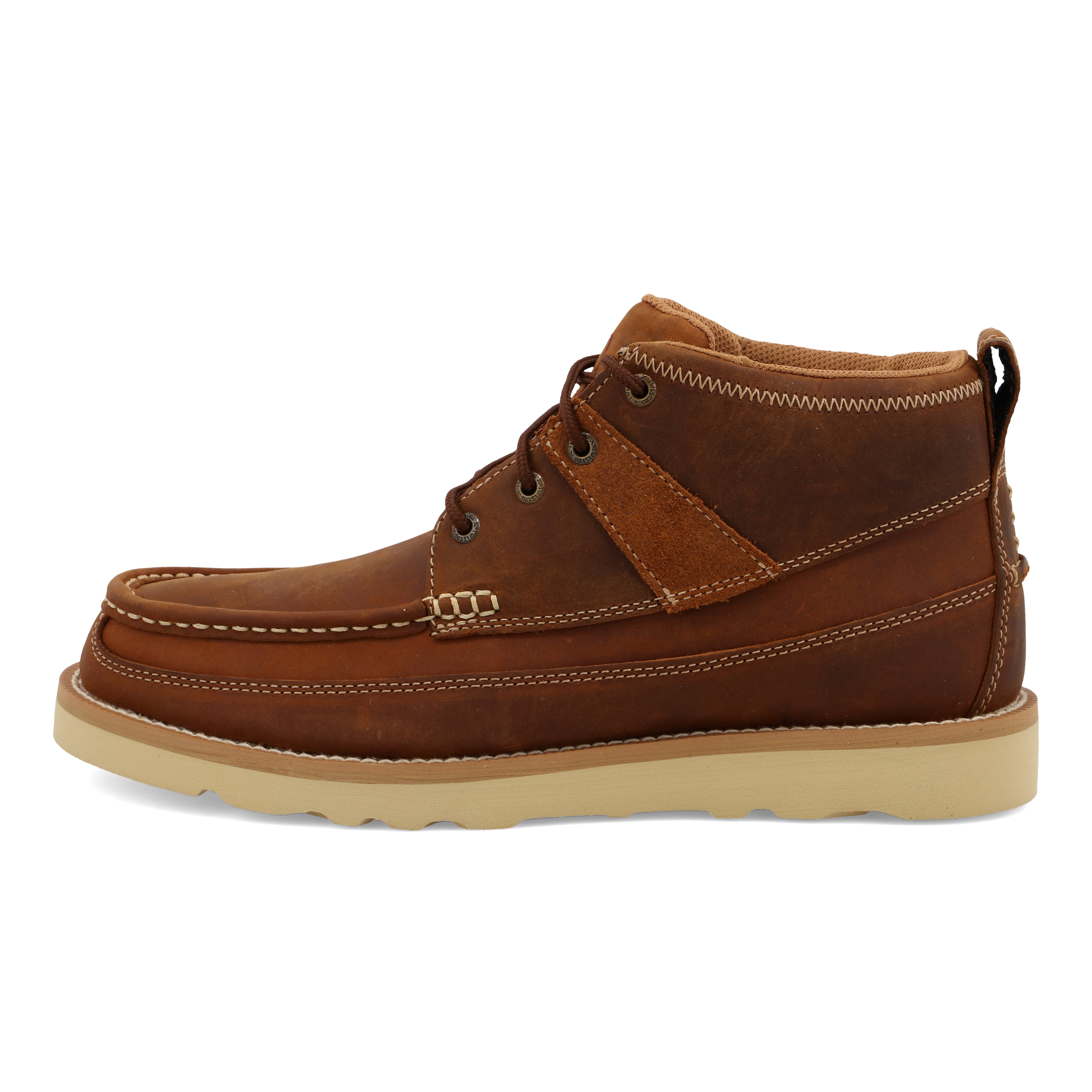 Twisted X MCA0007 Men's Oiled Saddle 4-Inch Wedge Sole Casual Boots  Full-Grain Leather