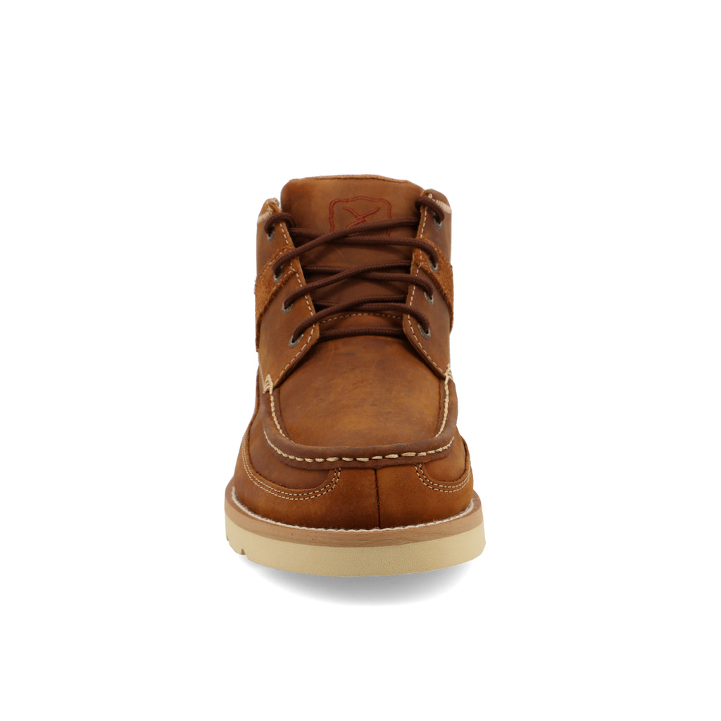 Twisted X MCA0007 Men's Oiled Saddle 4-Inch Wedge Sole Casual Boots  Full-Grain Leather
