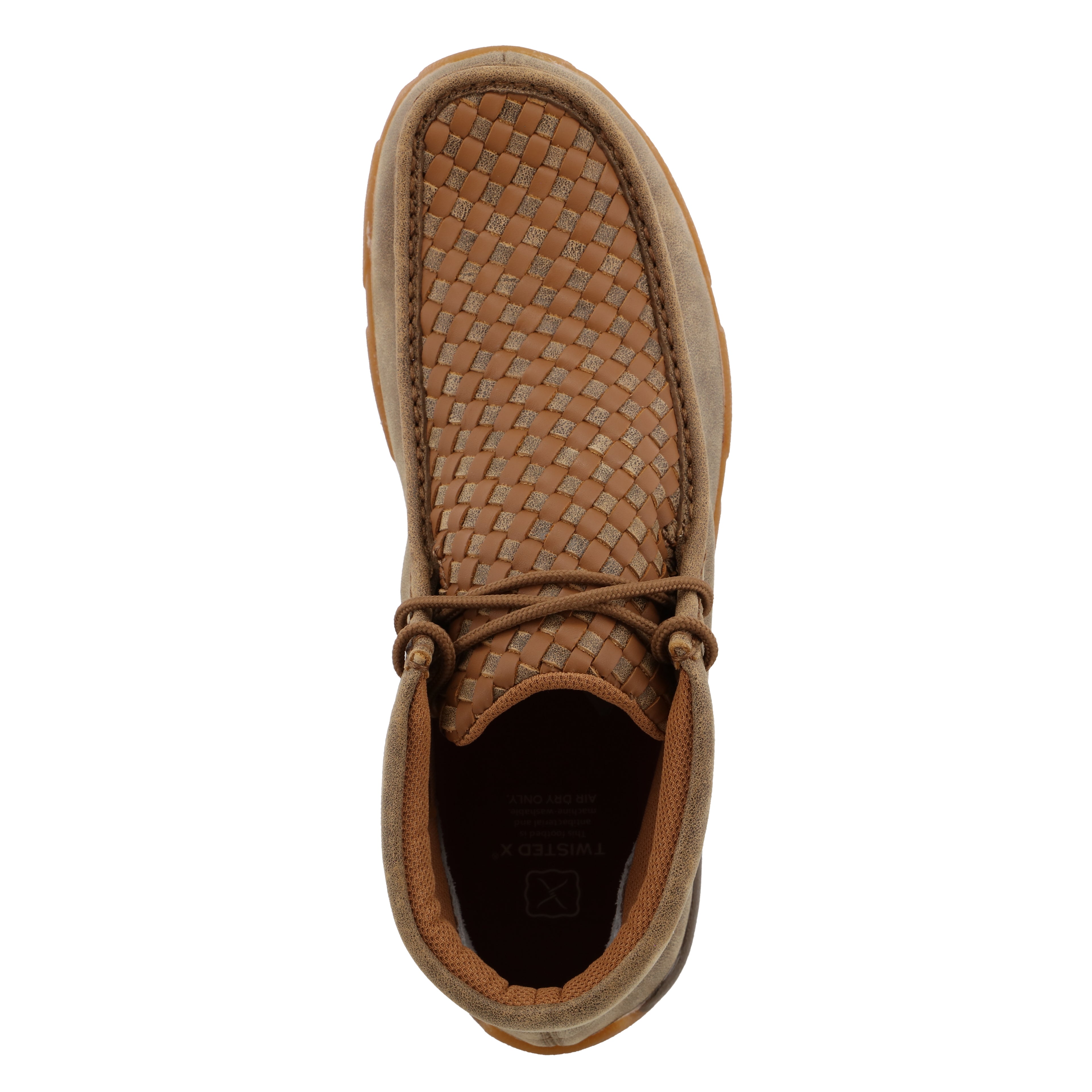 Twisted X MDM0033 Men's Basket Weave Chukka Driving Moc - Bomber & Tan, Full-Grain Leather, Moc Toe