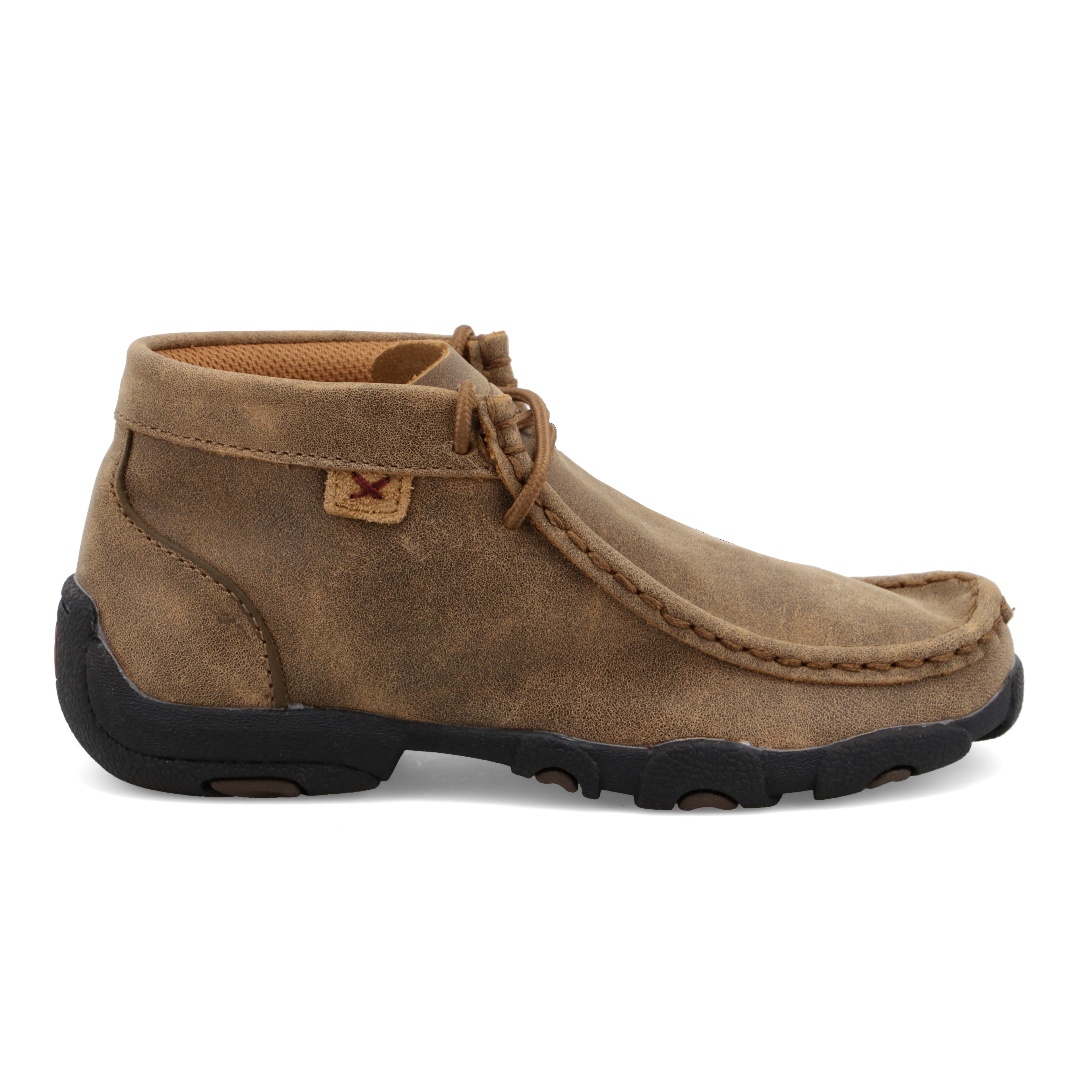 Twisted X CDM0001 Kids Bomber Chukka Driving Moc  Full-Grain Leather Upper, Lace Closure