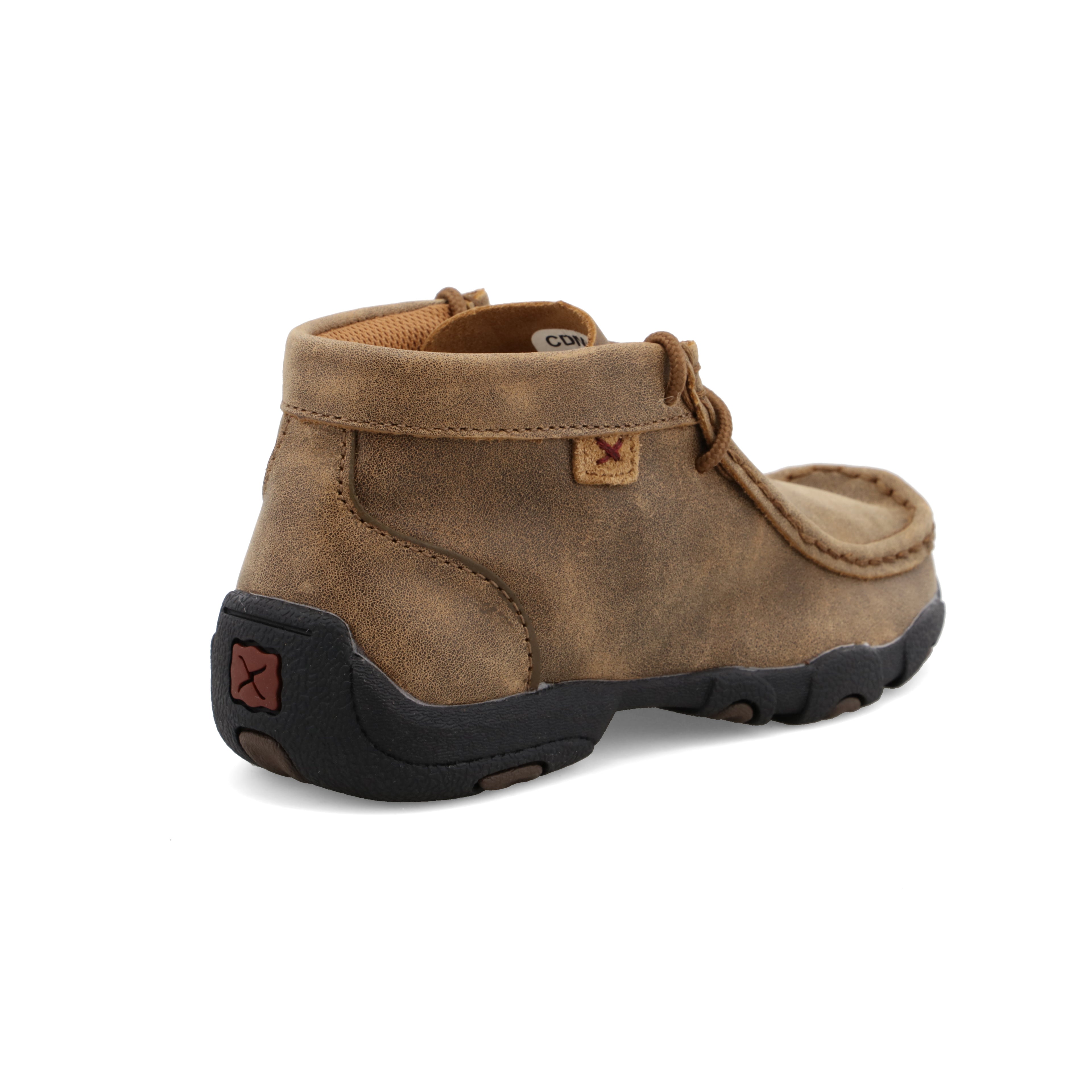 Twisted X CDM0001 Kids Bomber Chukka Driving Moc  Full-Grain Leather Upper, Lace Closure