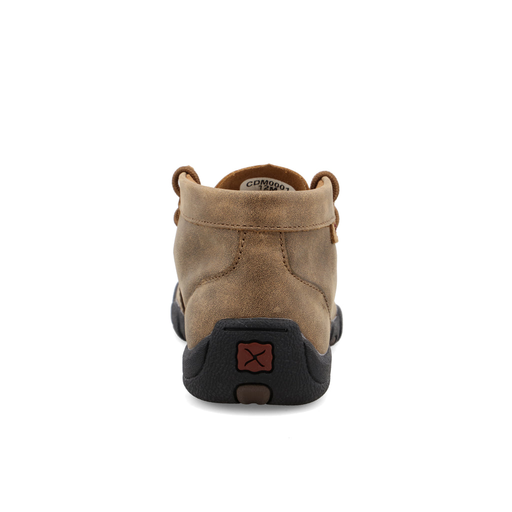 Twisted X CDM0001 Kids Bomber Chukka Driving Moc  Full-Grain Leather Upper, Lace Closure