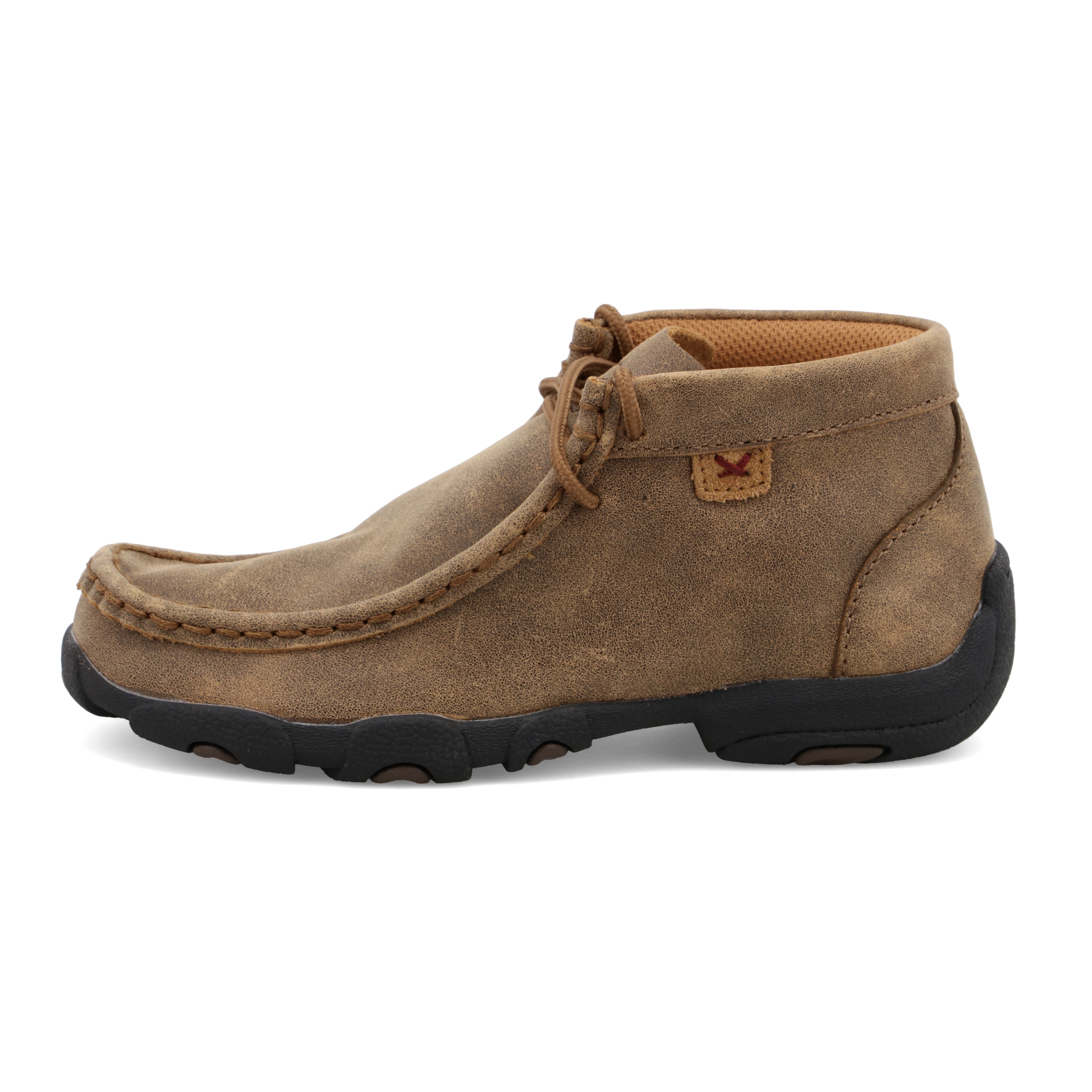 Twisted X CDM0001 Kids Bomber Chukka Driving Moc  Full-Grain Leather Upper, Lace Closure