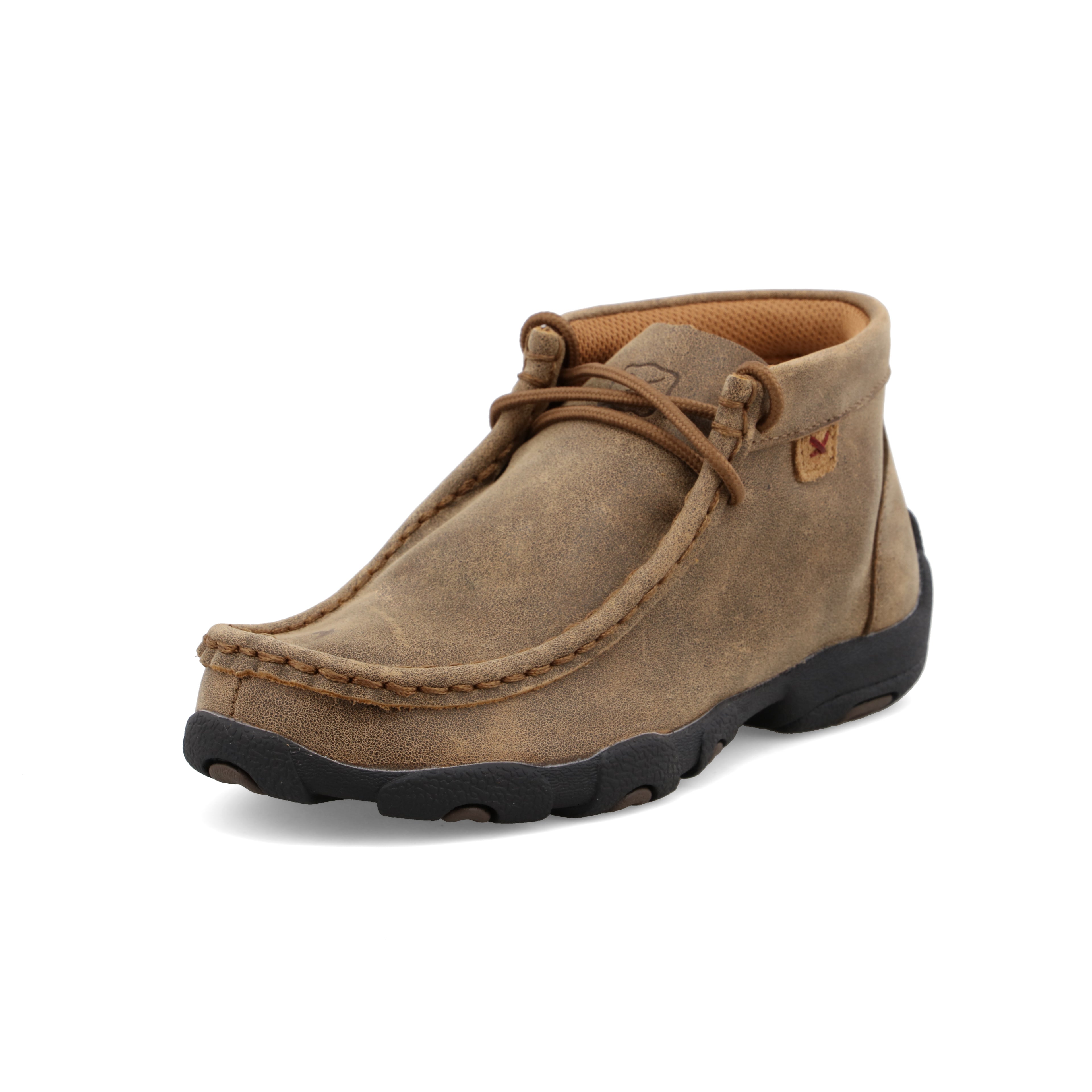 Twisted X CDM0001 Kids Bomber Chukka Driving Moc  Full-Grain Leather Upper, Lace Closure