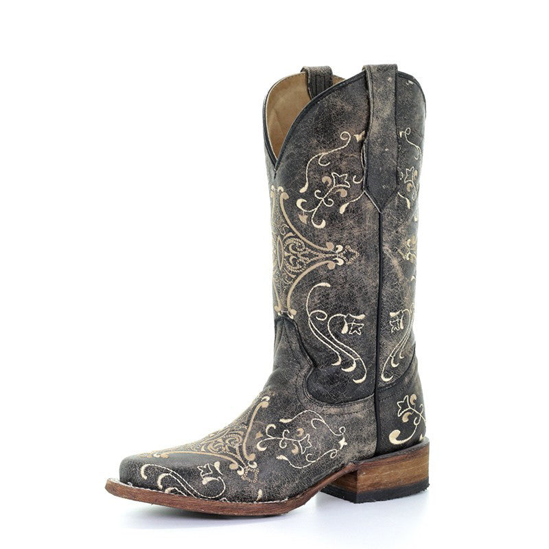 Circle G by Corral L5078 Andrea Women's Antique Embroidered Square Toe Cowboy Boots