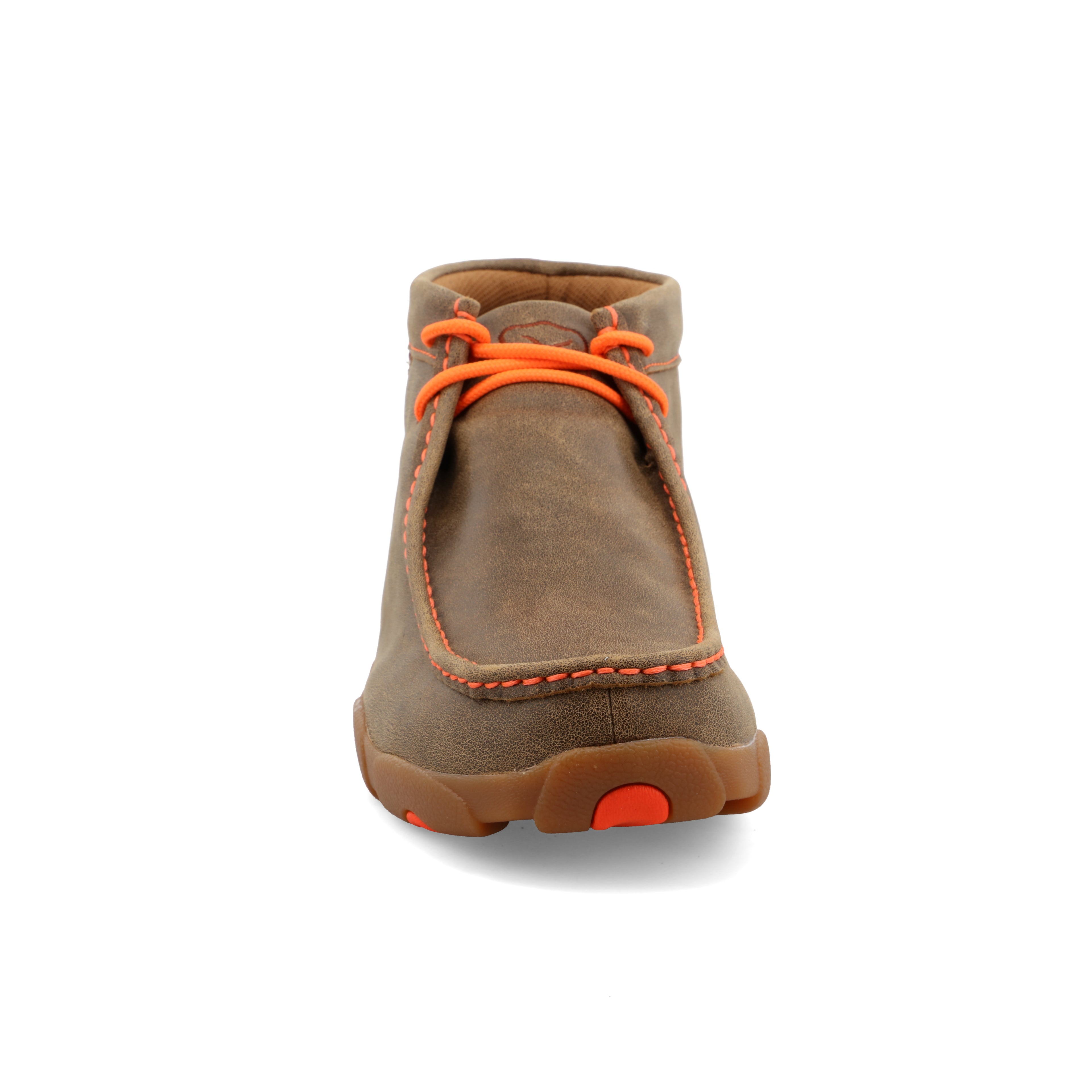 Twisted X MDM0019 Men's Chukka Driving Moc  Bomber & Neon Orange, Full-Grain Leather, Lace Closure