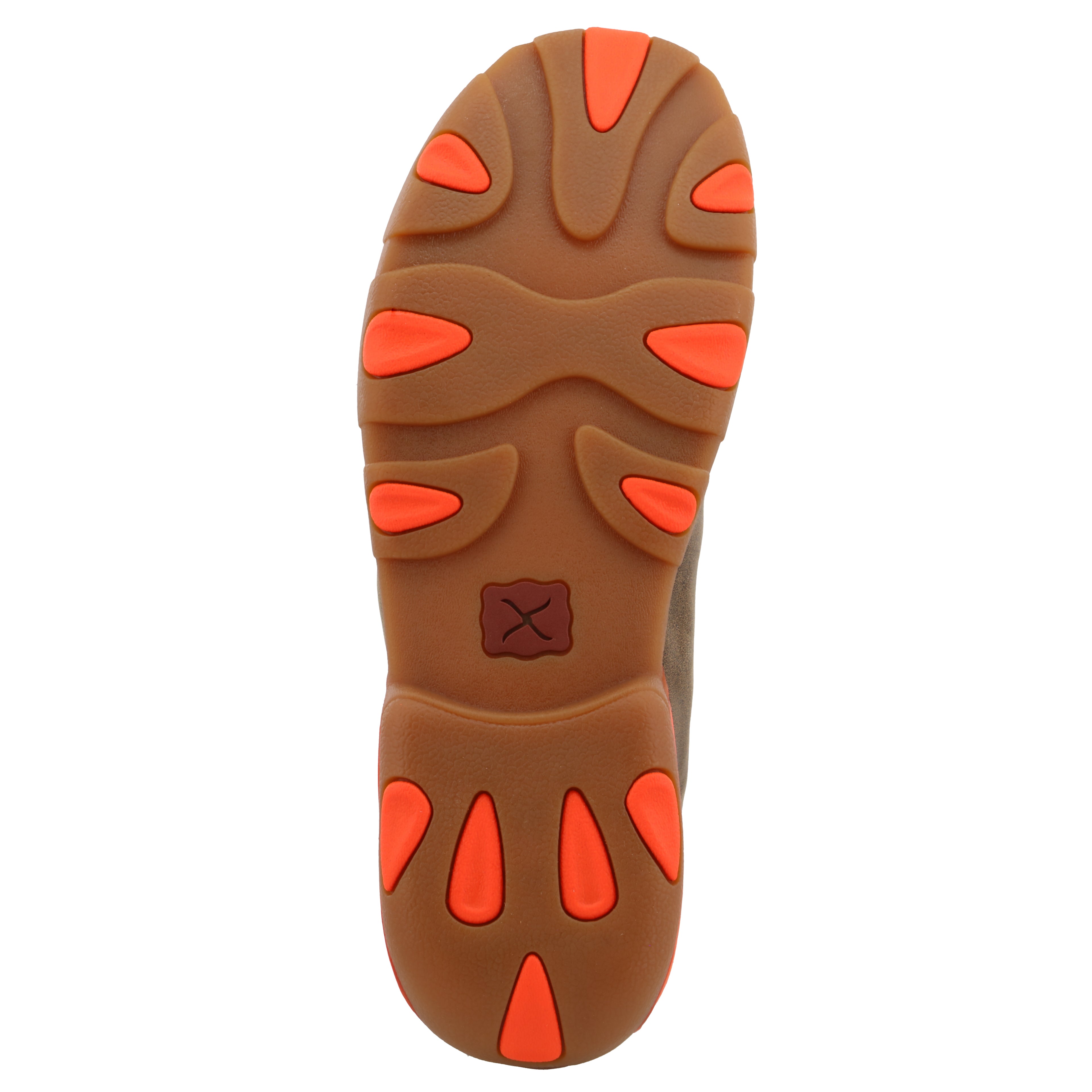 Twisted X MDM0019 Men's Chukka Driving Moc  Bomber & Neon Orange, Full-Grain Leather, Lace Closure