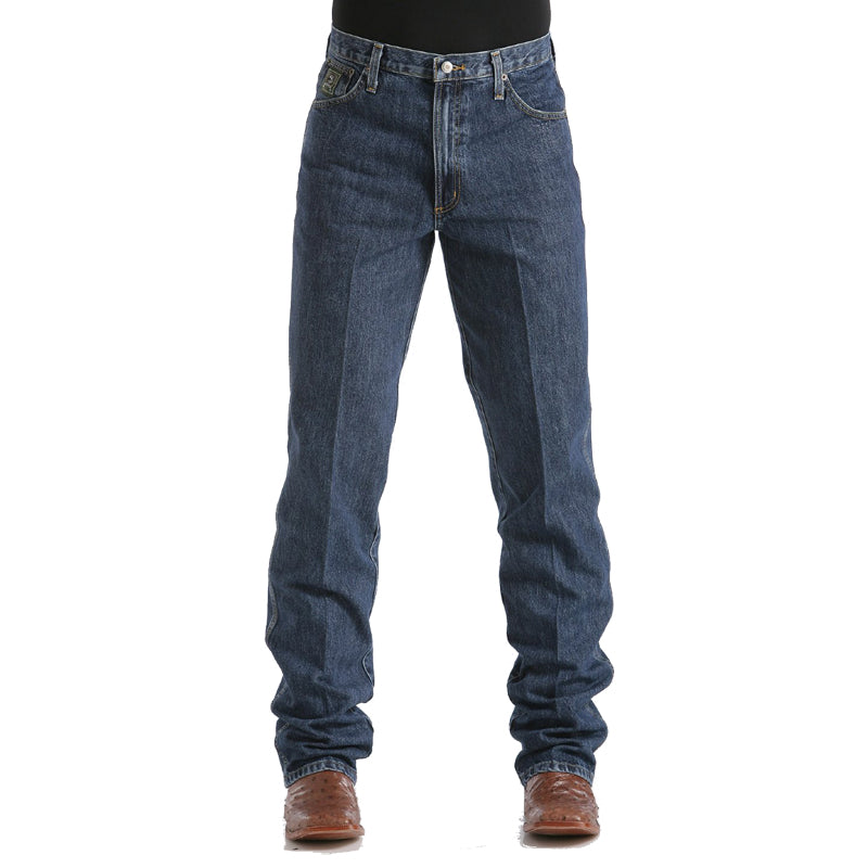 Cinch MB90530002 Men's Green Label Relaxed Fit Jeans  Dark Stonewash, Mid Rise, 14.25 oz. Denim