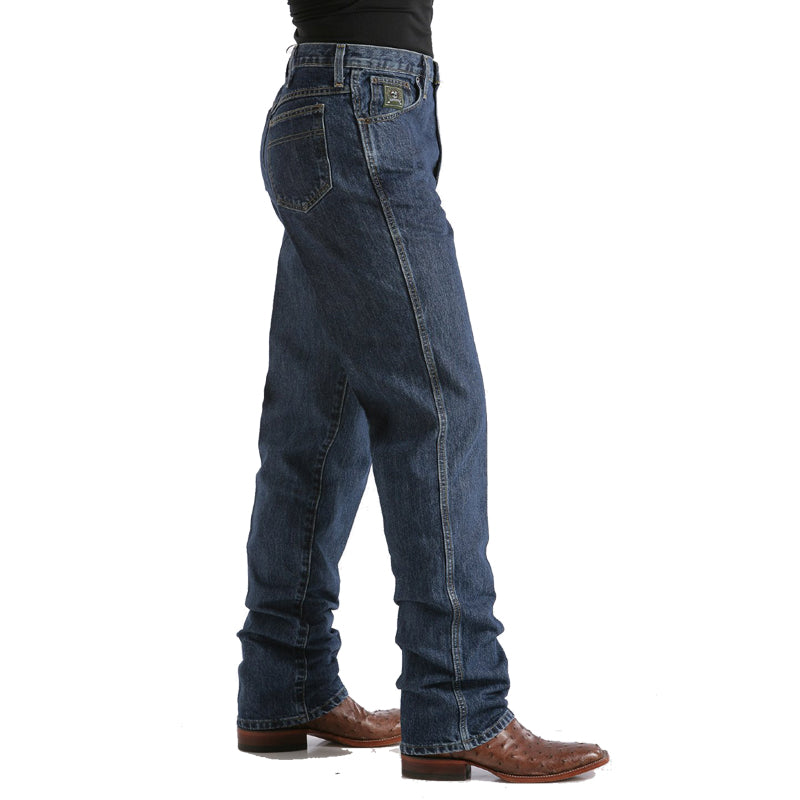 Cinch MB90530002 Men's Green Label Relaxed Fit Jeans  Dark Stonewash, Mid Rise, 14.25 oz. Denim