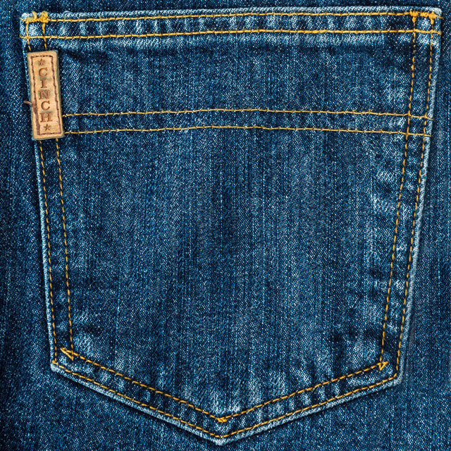 Cinch MB90530002 Men's Green Label Relaxed Fit Jeans  Dark Stonewash, Mid Rise, 14.25 oz. Denim