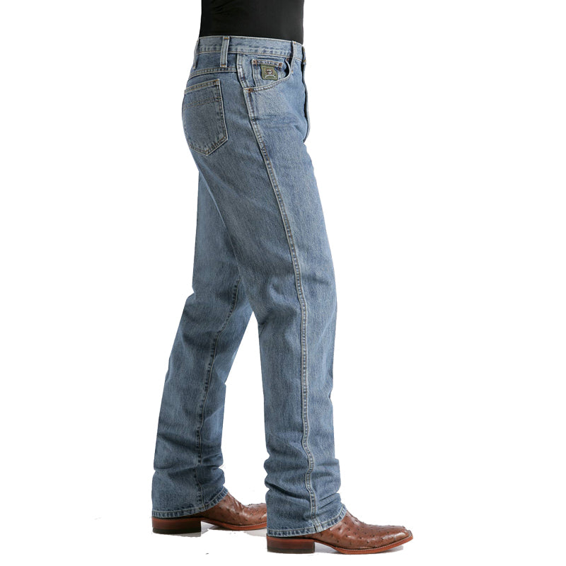 Cinch MB90530001 Men's  Green Label Original Fit Jeans  Medium Wash, 14 oz. Cotton Denim