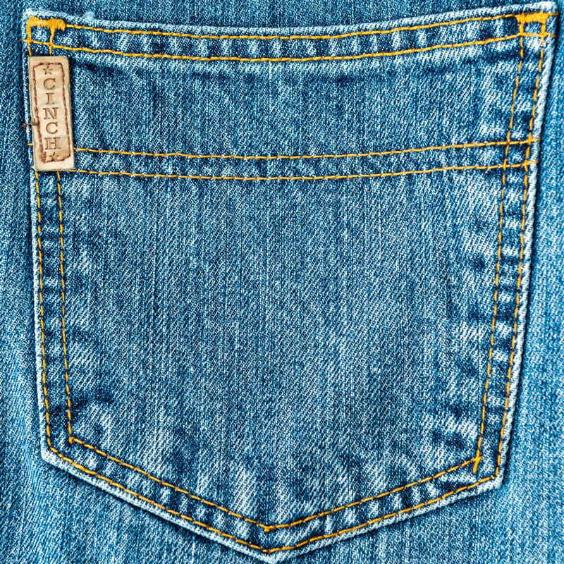 Cinch MB90530001 Men's  Green Label Original Fit Jeans  Medium Wash, 14 oz. Cotton Denim
