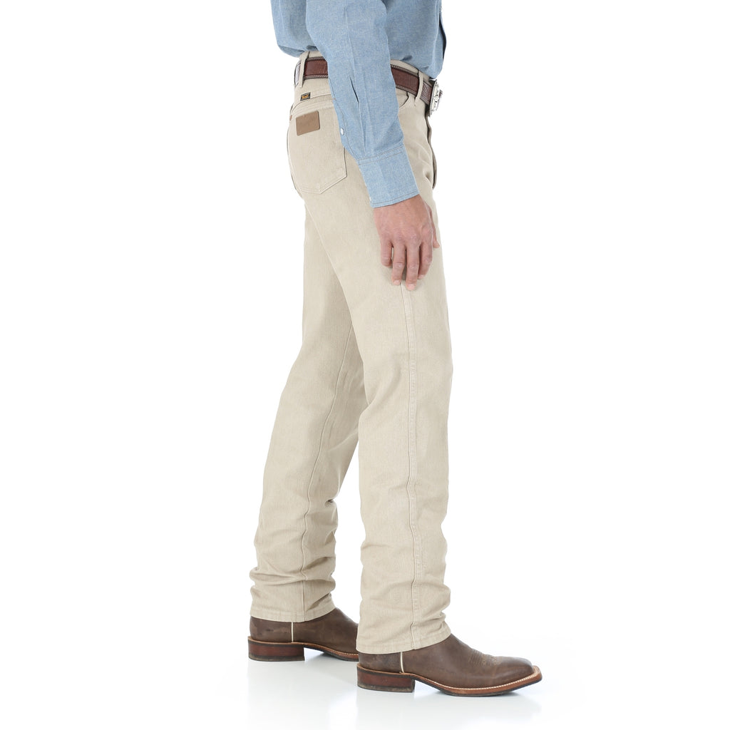 Wrangler 13MWZTN Men's Tan Cowboy Cut Jeans  Original Fit, Prewashed, Cotton Heavyweight Denim