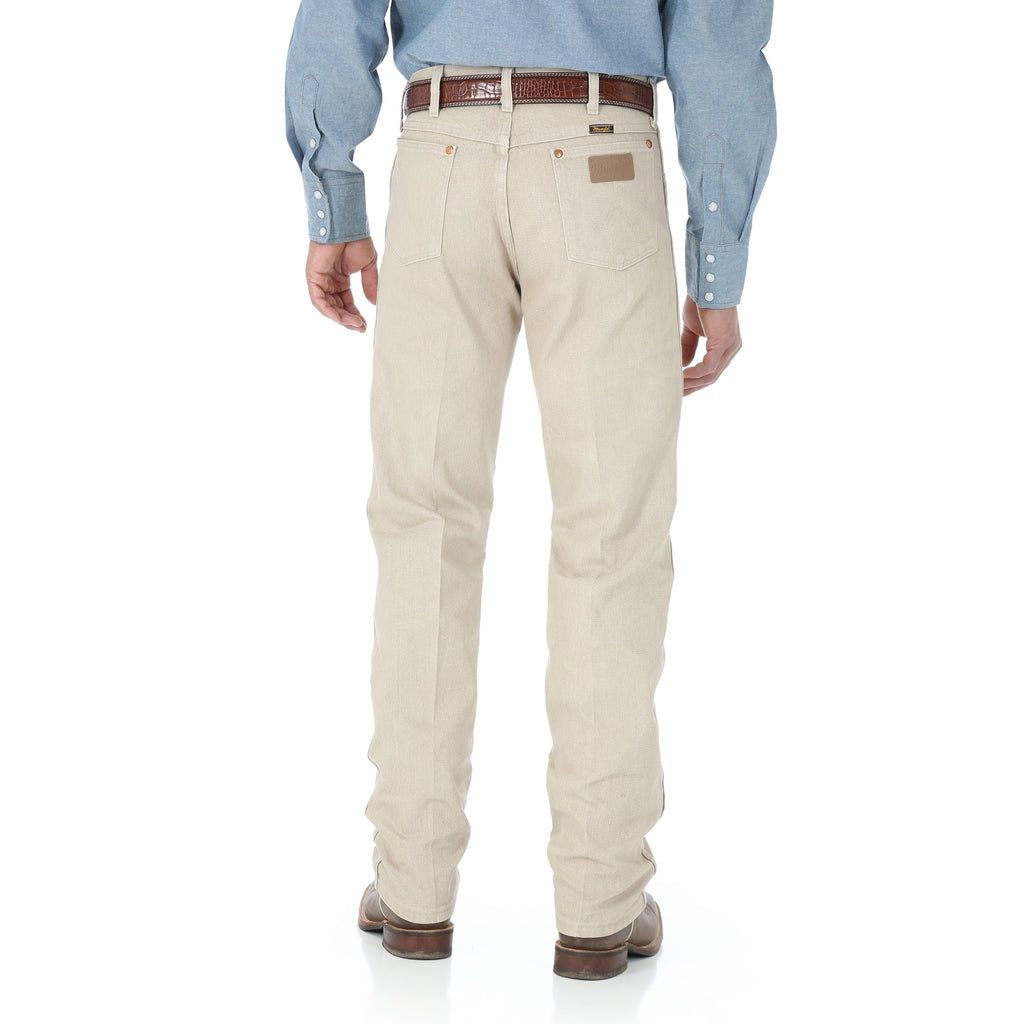 Wrangler 13MWZTN Men's Tan Cowboy Cut Jeans  Original Fit, Prewashed, Cotton Heavyweight Denim