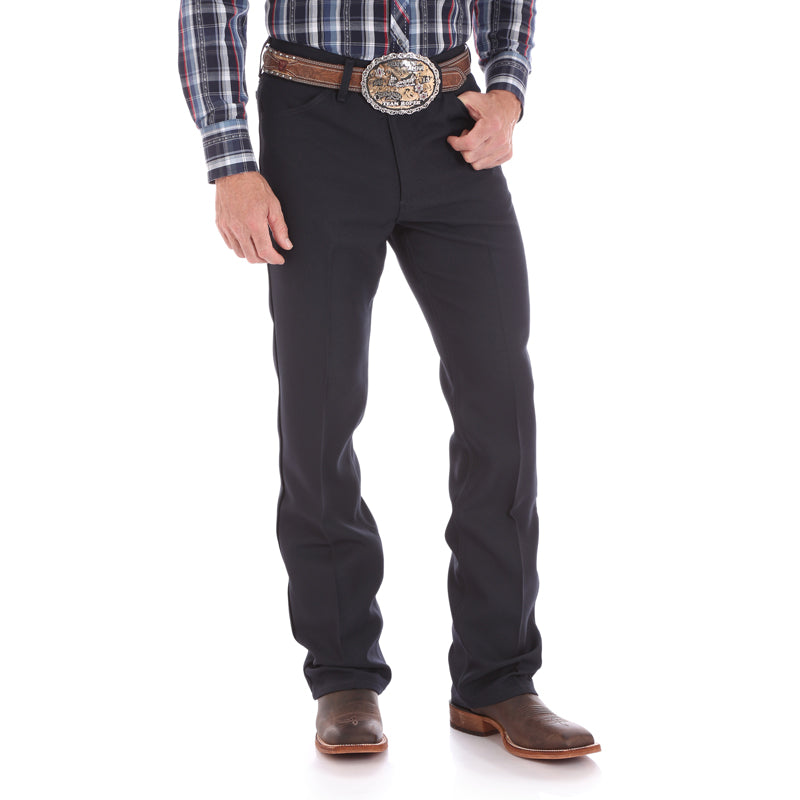 Wrangler 82NV Men's Navy Blue Wrancher Dress Jeans  Classic Fit, High Rise, Polyester Twill