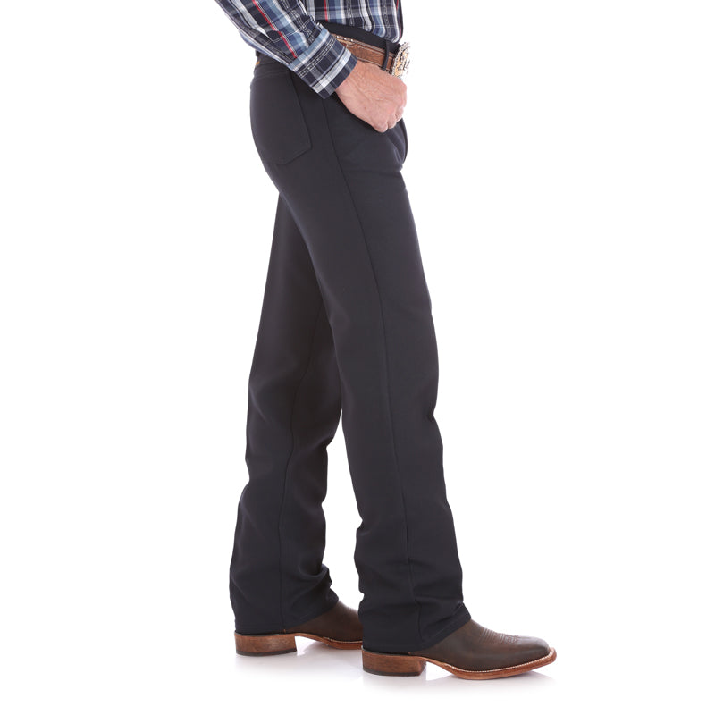 Wrangler 82NV Men's Navy Blue Wrancher Dress Jeans  Classic Fit, High Rise, Polyester Twill