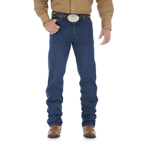 Wrangler 13MWZPW Men's Prewashed Indigo Original Cowboy Cut Jeans  Heavyweight Cotton Denim