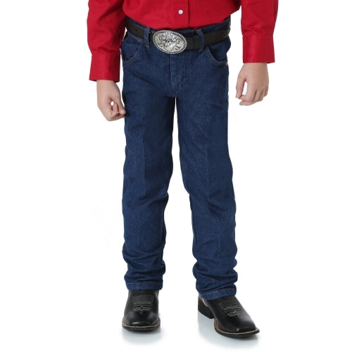 Wrangler 13MWZJP Boys' Original Pro Rodeo Jeans  Indigo, Original Fit, Cotton Denim