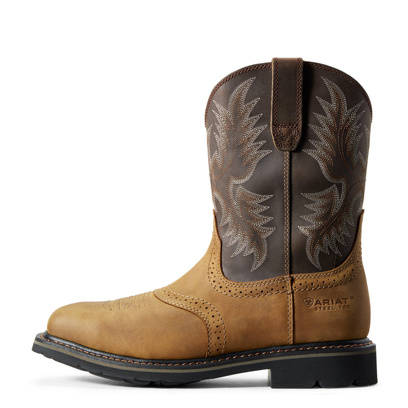 Ariat Men's 10010134 Sierra Steel Toe Work Boots  Aged Bark, 10" Shaft, ASTM Rated