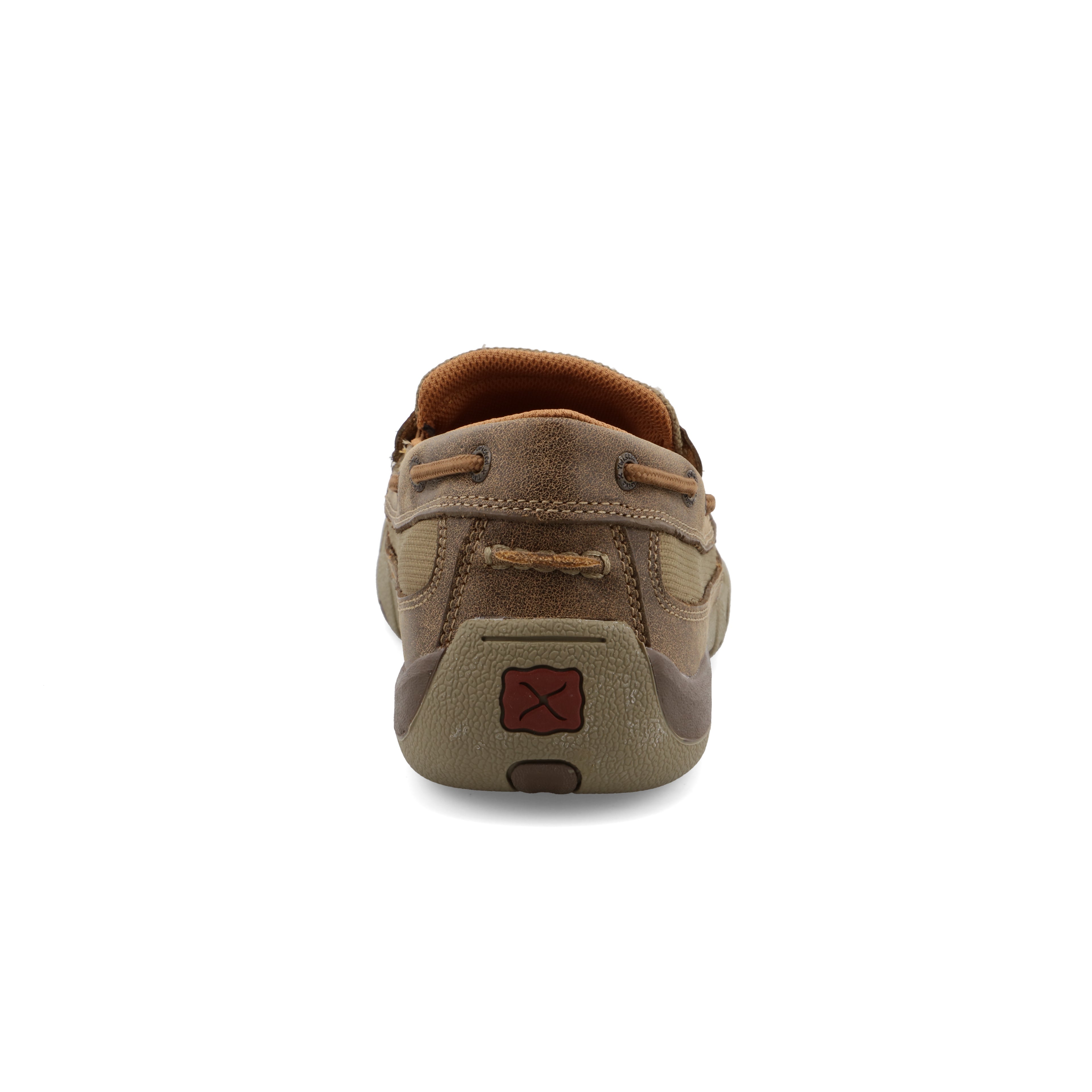Twisted X MDMS002 Men's Slip-On Driving Moc  Bomber, Full-Grain Leather & Mesh Upper