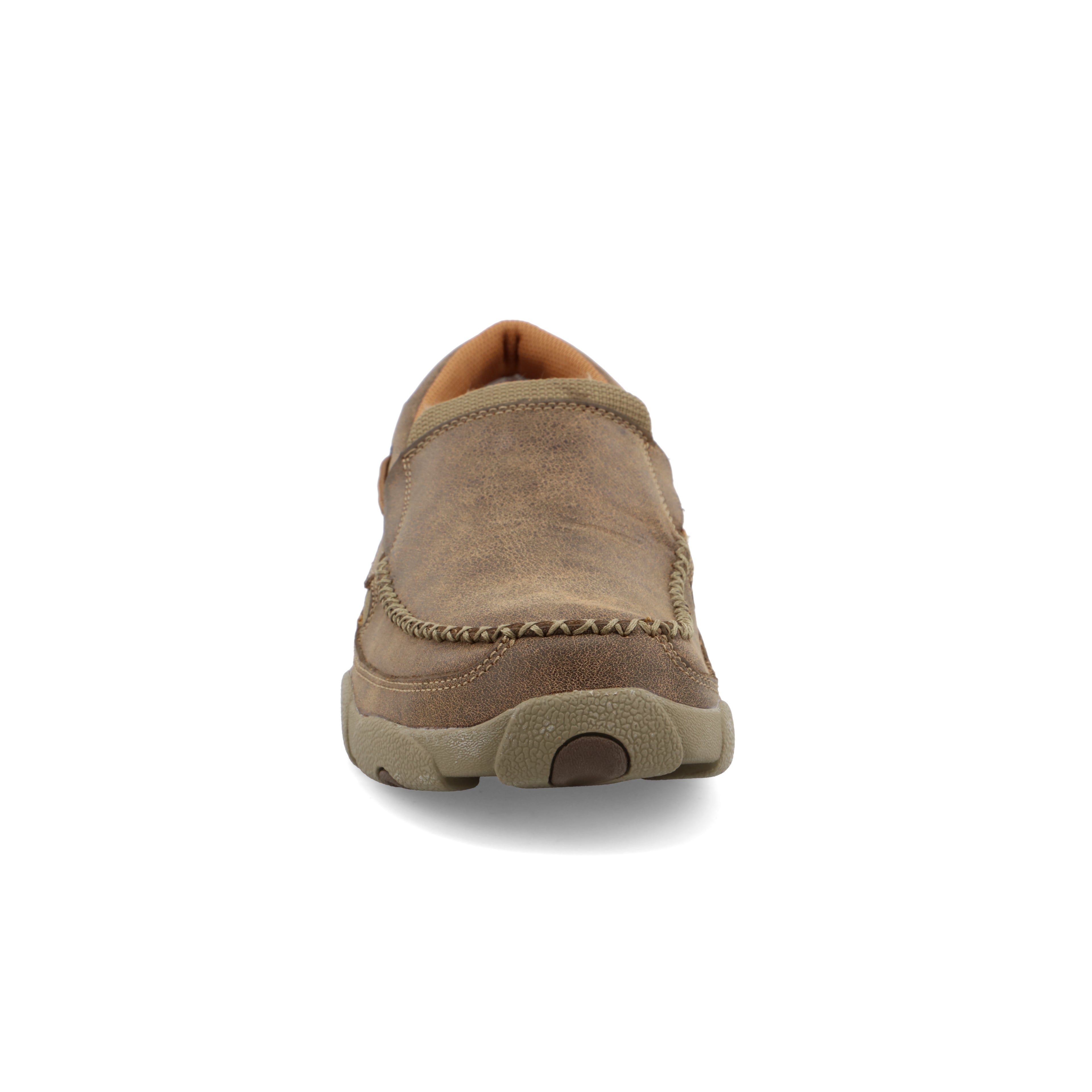 Twisted X MDMS002 Men's Slip-On Driving Moc  Bomber, Full-Grain Leather & Mesh Upper