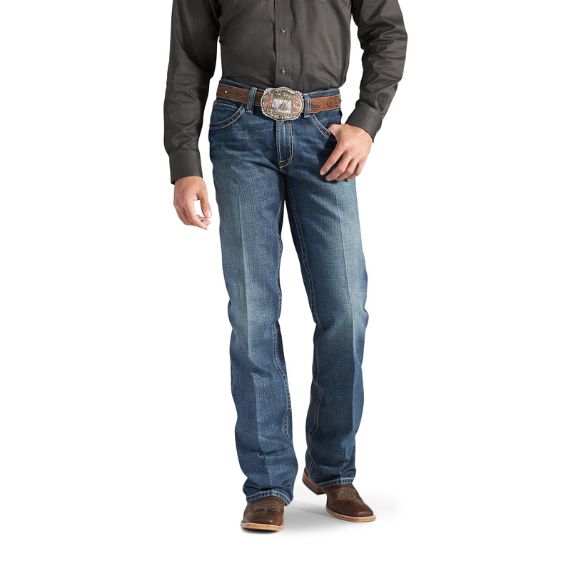 Ariat 10012136 Men's M4 Boundary Relaxed Fit Low Rise Boot Cut Jeans - Medium Wash Denim