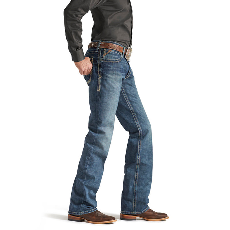 Ariat 10012136 Men's M4 Boundary Relaxed Fit Low Rise Boot Cut Jeans - Medium Wash Denim