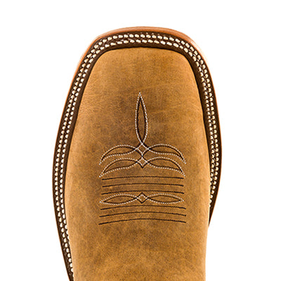 Anderson Bean S1107 Men's Distressed American Bison Cowboy Boots - 13" Navy Kidskin, Leather Sole