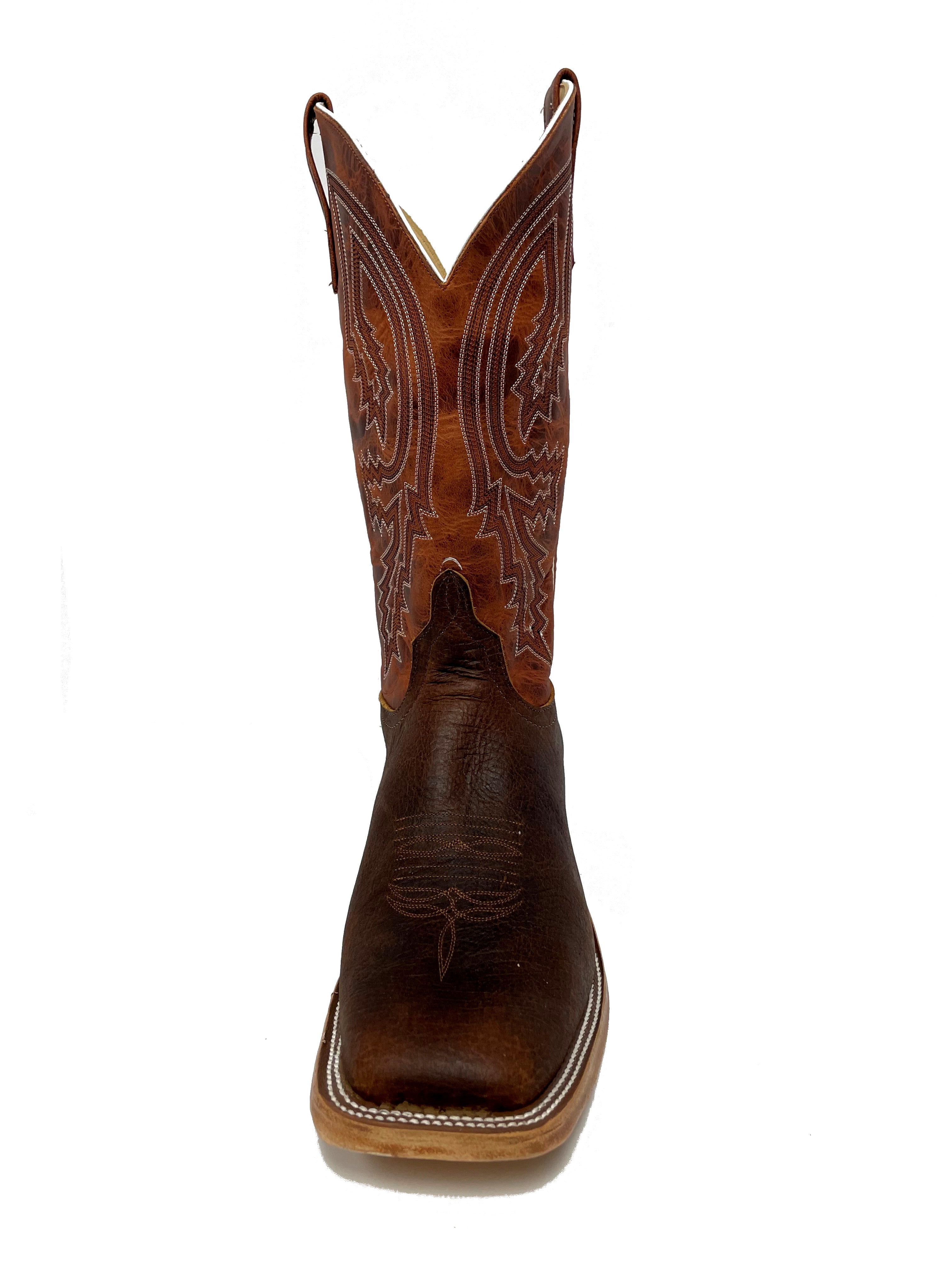 Anderson Bean S1105 Mens Mike Tyson Bison Cowboy Boots, Wide Square Toe, Leather Hybrid Sole