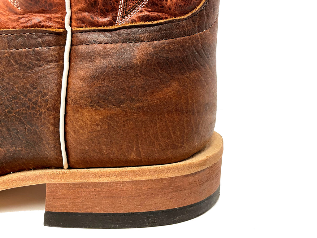 Anderson Bean S1105 Mens Mike Tyson Bison Cowboy Boots, Wide Square Toe, Leather Hybrid Sole