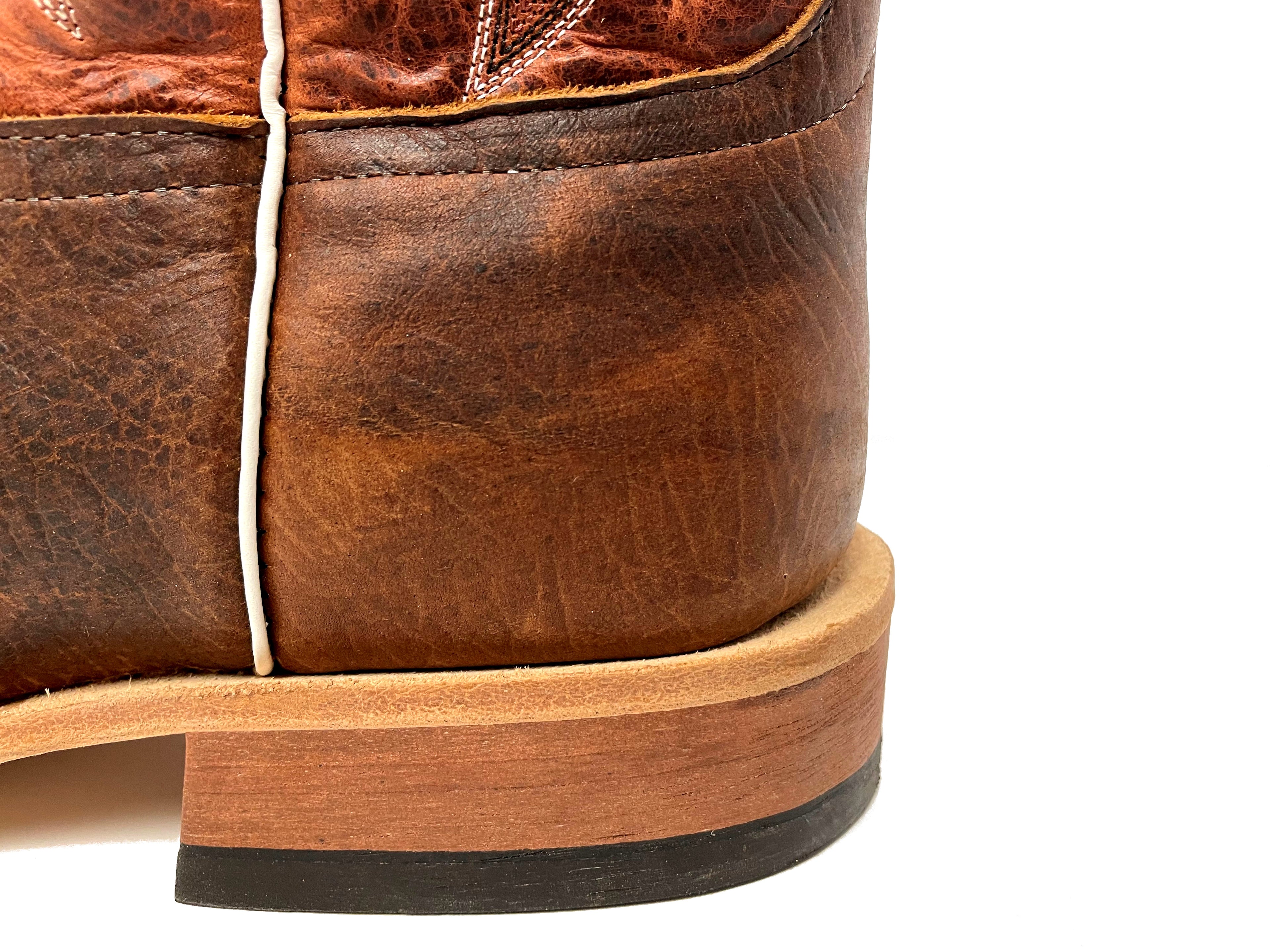 Anderson Bean S1105 Mens Mike Tyson Bison Cowboy Boots, Wide Square Toe, Leather Hybrid Sole