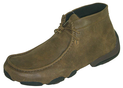 Twisted X MDM0003 Men's 'The Original' Casual Chukka Driving Moc  Bomber, Full-Grain Leather