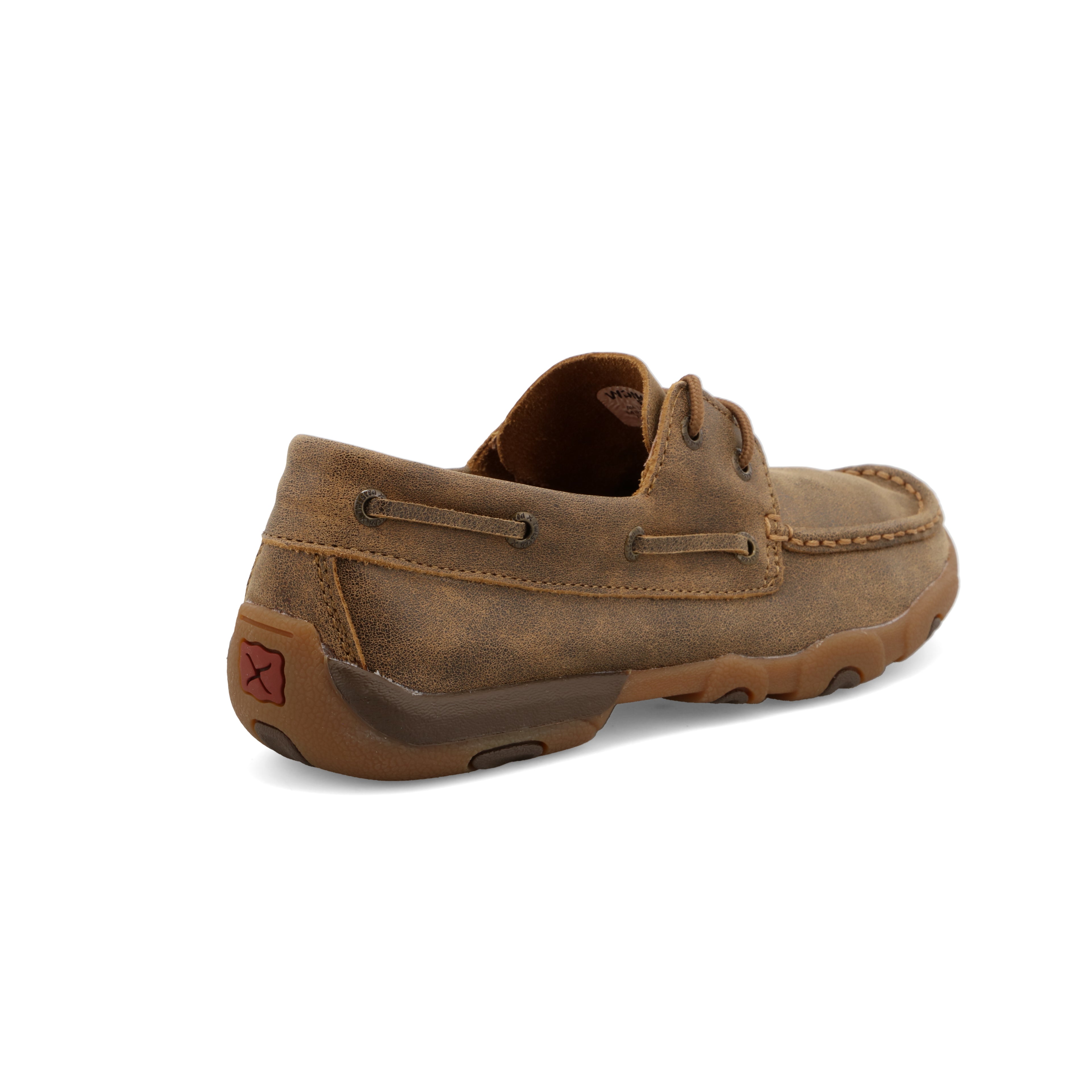 Twisted X WDM0003 Women's Casual Boat Shoe Driving Moc  Bomber, Full-Grain Leather, Lace Closure