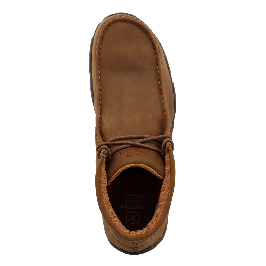 Twisted X MDMST01 Men's Steel Toe Work Chukka Driving Moc  Distressed Saddle, Oil & Slip Resistant
