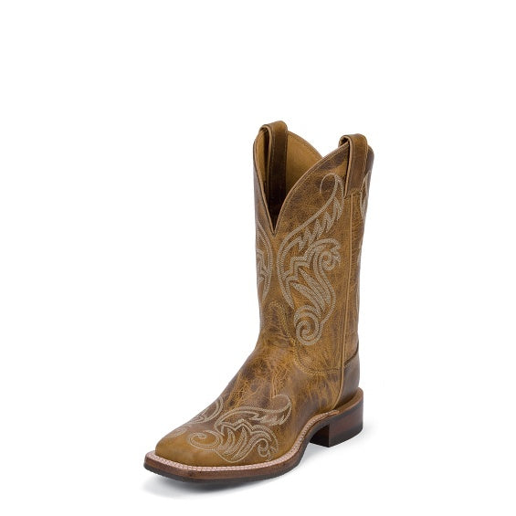 Justin BRL212 Women's Bent Rail Damiana Tan Llano Cowboy Boots  DWS, J-Flex Comfort