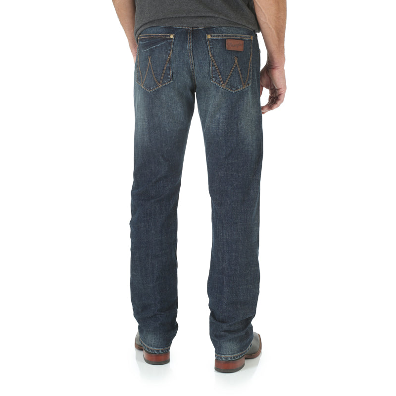Wrangler WLT88BZ Men's Retro Slim Fit Straight Leg Jeans - Bozeman, Low Rise, Cotton Denim